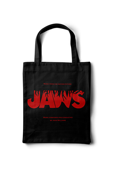 INKD حقيبة قماشية من الجبردين - تصميم مستوحى من فيلم "JAWS" - 35x40