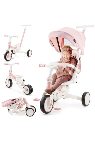 HyperMotion Multifunctional tricycle 8in1 TOBI FOREST - pink