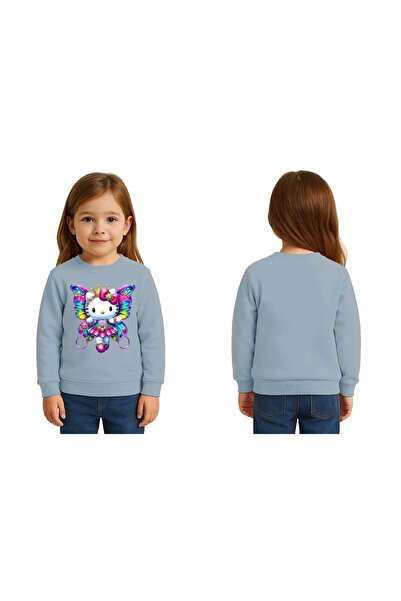 SEDİRLİ Унисекс детска блуза с принт Hello Kitty и 3-нишка ребра