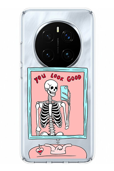 TechTree حافظة سيليكون متوافقة مع هاتف Honor Magic 7 PRO بتصميم You Look Good Skeleton Design B مطبوع