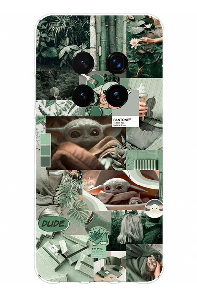 TechTree حافظة سيليكون متوافقة مع هاتف Honor Magic 7 PRO من Yoda Collage مطبوع