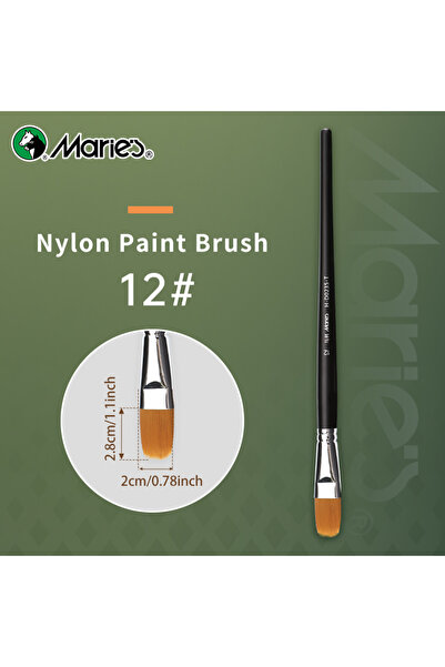 Choice10 12 12 Sizes Marie's Fibert Paint Brushes for Oil,Acrylic,Gouache,Fig...