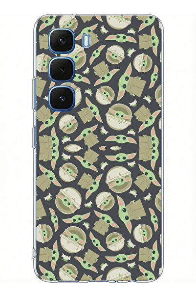 TechTree Infinix Hot 60 - Hot 60i متوافق مع ورق الحائط الصغير يودا مطبوع حافظ...