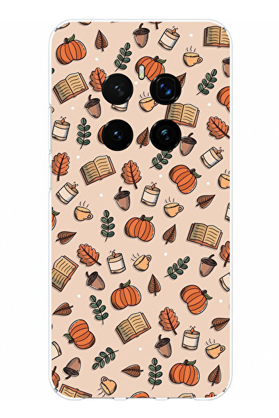 TechTree حافظة سيليكون متوافقة مع هاتف Honor Magic 7 PRO من Autumn Pumpkin مطبوع