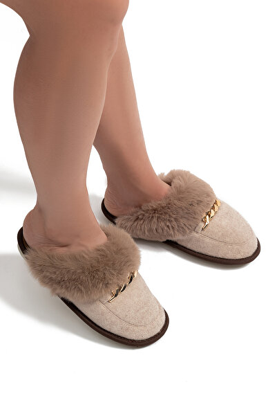 Twigy Suzi Women's Buckle House Slippers Beige 37/41