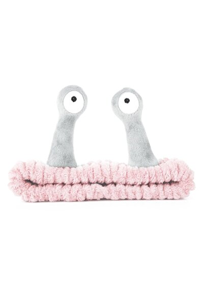 OEMS Bandă de machiaj din fleece coral cu palmier și melc pentru femei (roz ș...