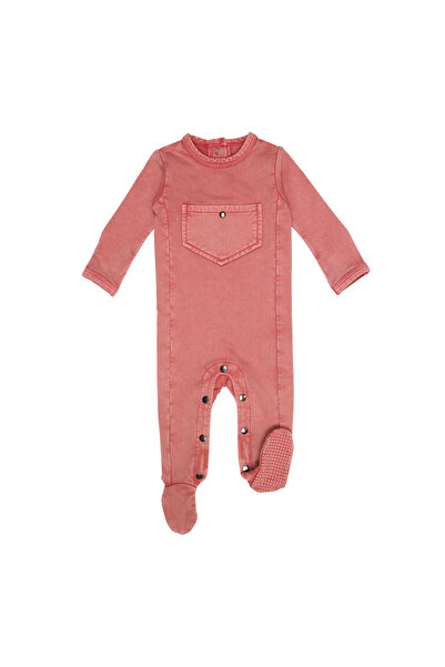 Lovedbaby Body bebe din 100% bumbac certificat GOTS, Faux Denim Sienna, 0-12 ...