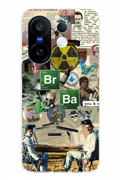 TechTree حافظة سيليكون متوافقة مع هاتف Vivo X200 FE من Breaking Bad Collage م...