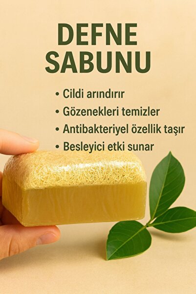 meliha hanım Doğal El Yapımı Kabak Lifli Defne Özlü Sabun