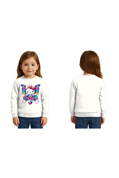SEDİRLİ سويت شيرت للأطفال من الجنسين هيلو كيتي مطبوع مكون من 3 خيوط