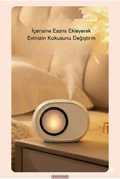 RoseandRoses Ateş Efektli Buharlı Hava Nemlendirici ve Difüzör