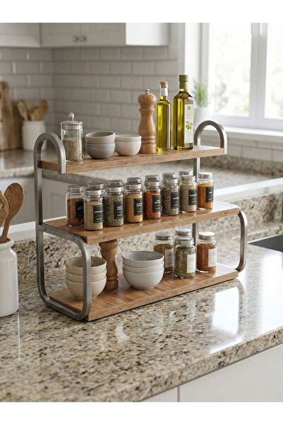 Boss Group Metal Mutfak Baharat Rafı – Tezgâh Üstü Çok Amaçlı Düzenleyici Organizer