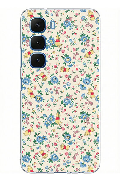 TechTree حافظة سيليكون متوافقة مع هاتف Infinix Hot 60-60i على شكل الدب ويني ب...