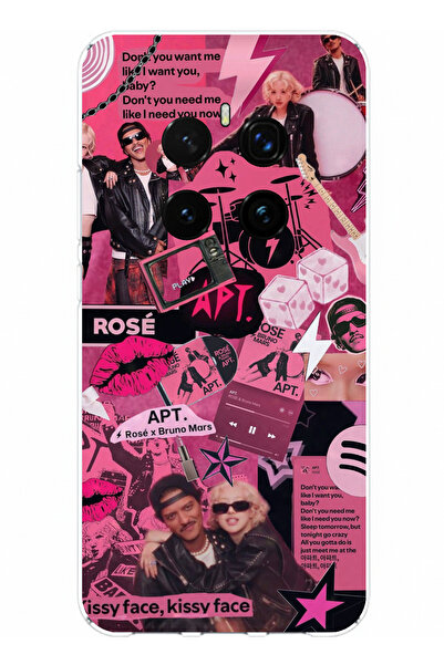 TechTree حافظة سيليكون متوافقة مع هاتف Honor Magic 7 PRO من Blackpink Collage...