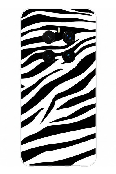 TechTree حافظة سيليكون متوافقة مع Honor Magic 7 PRO بتصميم زيبرا مطبوع