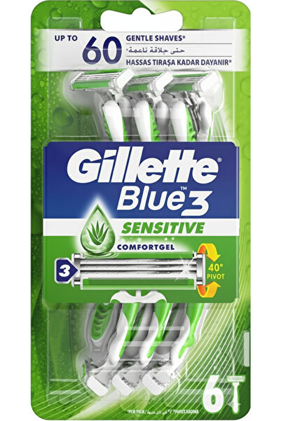 Gillette Blue 3 Sensitive Tıraş Bıçağı 6'lı