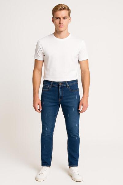 CLASSİCS MEN Ανδρικό τζιν παντελόνι εφαρμοστό Skinny Leg Stretch ελαστικό ύφα...