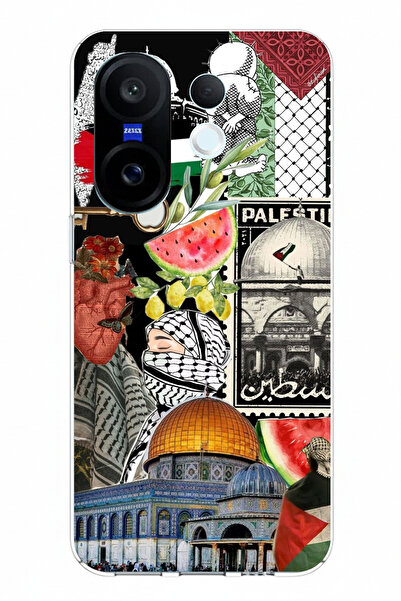 TechTree حافظة سيليكون متوافقة مع هاتف Vivo X200 FE من تصميم فلسطين فريديستي ...