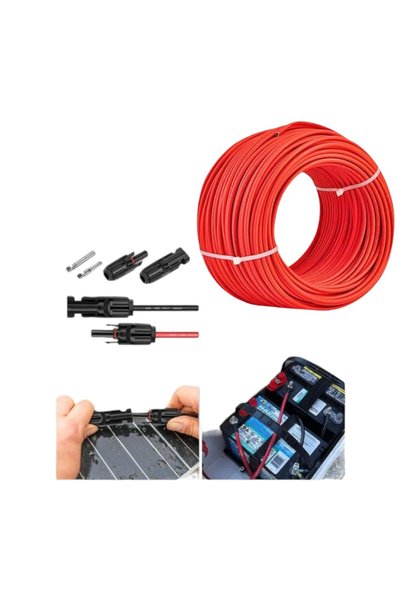 OEM Cablu panou solar sau prelungire panou solar 4mm, culoare rosu, cu protectie UV, ignifug, 18m