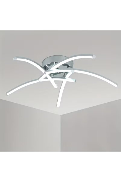 Elektroyou Hira Gri Modern Ultra Power Beyaz Ledli Plafonyer Led Avize