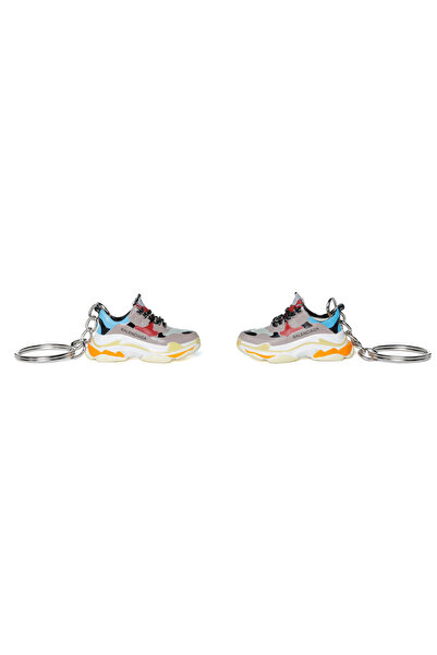 Balenciaga Triple S Grey Red Blue Keychain Set