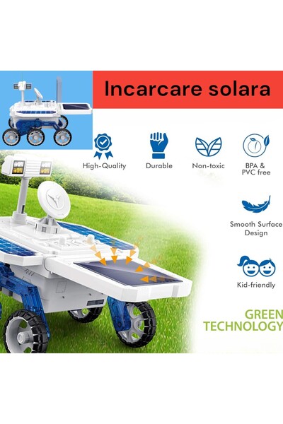 OEM Rover car construction kit, solar or battery charging, rotating sun detection camera