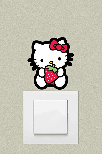 Hediyeni Al Cute Strawberry Head Decorative Socket Sticker 10X8 cm