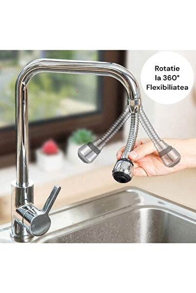 OEM Adaptor flexibil universal pentru robinet chiuveta baie, bucatarie si gradina, rotatie 360°