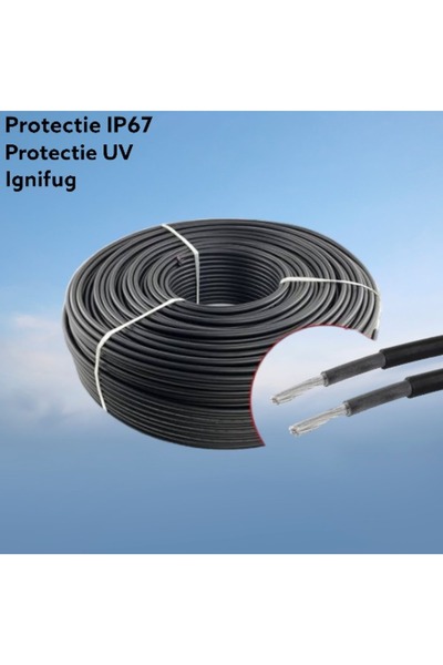 OEM Solar panel cable or solar panel extension 4mm, black, with UV protection, fire retardant, 16m