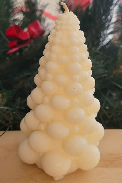 NEMSE CANDLE El Yapımı Bubble Tree Yılbaşı Ağacı Mum – Doğal Soywax Dekoratif...
