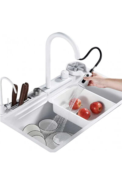 VENTO Aquos White Multifunctional Kitchen Sink