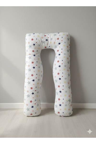 BeybiNest 100% οργανικό βαμβάκι 130x80 εκ. Μαξιλάρι υποστήριξης εγκύου με επέ...