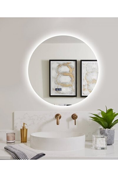 OEM Καθρέφτης LED με σύστημα αποθάμπωσης, ρολόι και θερμόμετρο 60cmGravia