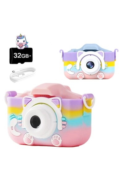 OEM Children's camera, 4 games, 1080P HD, 32GB, 23 million pixels, 2.4 inch, 600mAh, 3 years+, USB charging