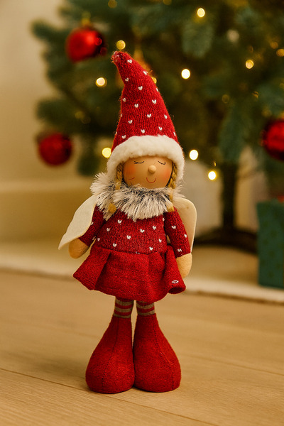 uğurlu dükkan 44 Cm Kırmızı Ayakta Peri Kızı