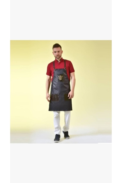 SMP Berber ve kuaför deri iş önlüğü baskılı