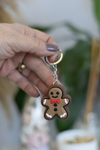 Modello Craft Gingerman Clicker Keychain – Cookie Man Christmas Themed Keycha...