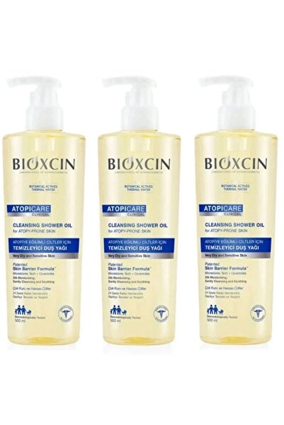 Bioxcin Ulei de curățare pentru duș Atopicare pentru piele predispusă la atopie 3X500 ml - Tehnologie Ceramide Microbiome