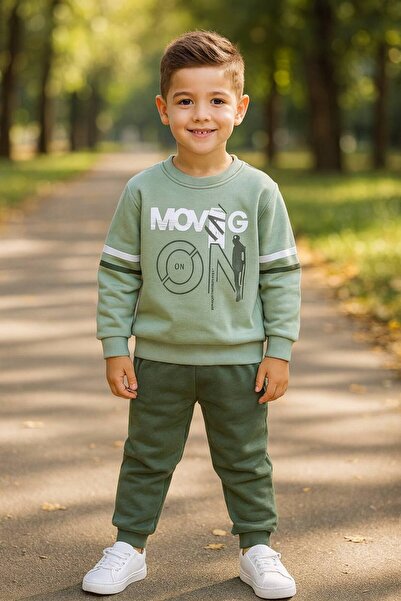 Tarık Erkek Çocuk Eşofman Takımı – Moving On Baskılı, Rahat ve Yumuşak Kumaş ...