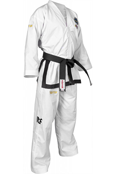 Top Ten Dobok Master Premium Gold, aprobat ITF, Top Ten,Alb, 170 cm