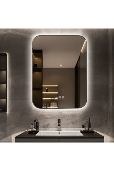 OEM LED Mirror with Defogger, Clock and Thermometer 60x80cm Miral