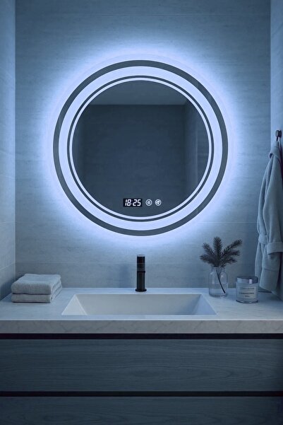 OEM LED Mirror with Defogger, Clock and Thermometer 80cm Cyrene