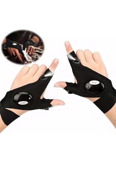 OEM Gloves with LED flashlight, waterproof, durable, unisex, comfortable, polyester, sizes