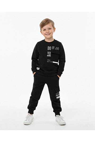 Egelite Set de trening pentru băieți de iarnă 3 șiruri Ş cu căptușeală din fl...