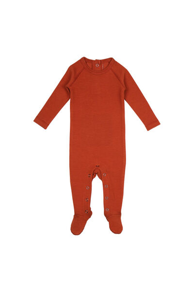 Lovedbaby Body bebe din bumbac certificat GOTS, Corduroy Paprika , NB-12 luni