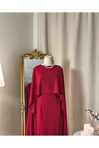 vanus fashion 5711 - فستان أنيق بوشاح ساتر