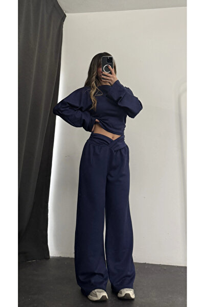 nona butik Set Shirley cu detaliu în talie - Albastru închis