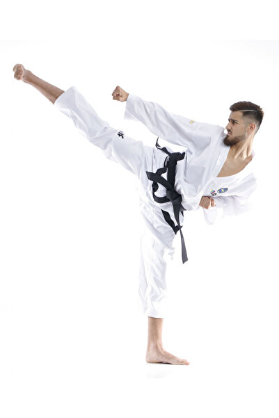 Top Ten Dobok Master Premium Gold, aprobat ITF, Top Ten,Alb, 200 cm