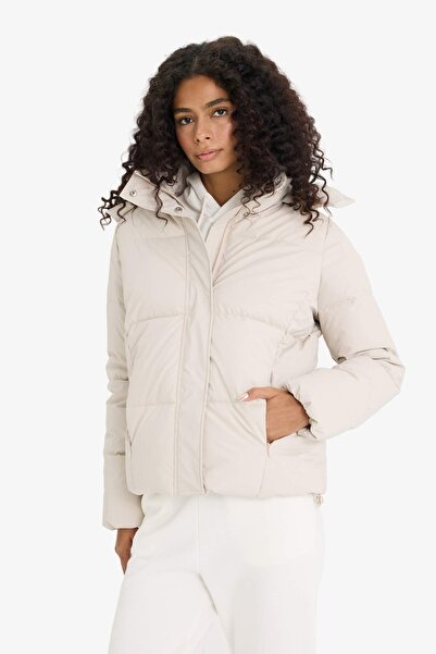 DeFacto Regular Fit Hooded Zippered Puffer Jacket F2143Ax25Wn