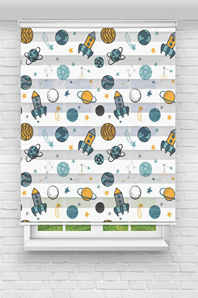 Perdecizade (ENXBOY)FÜZE DİJİTAL BASKILI ZEBRA PERDE-COCUK ODASI-STOR PERDE